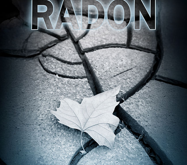 concept design of the dangers of radon showing how it can affect humans